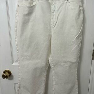 LOFT Cream Denim Pants